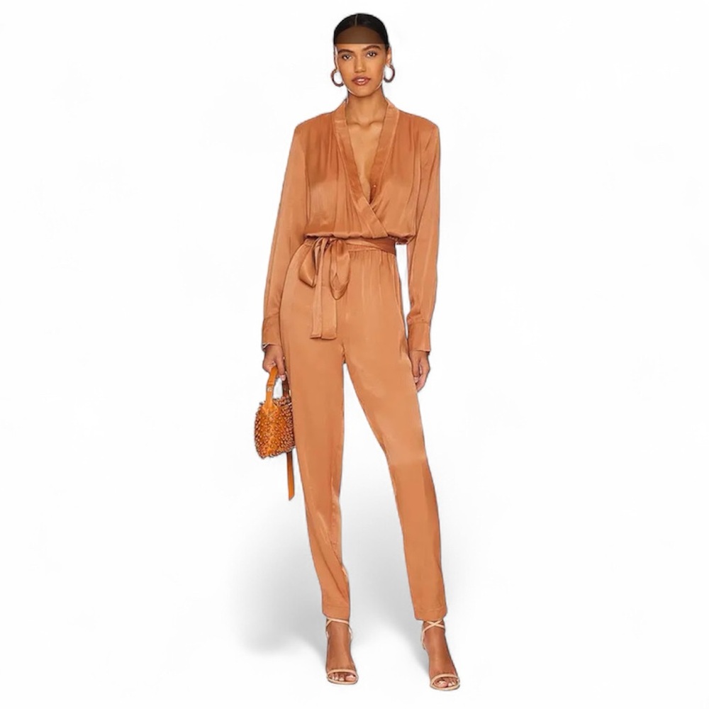 LBLC the Label Dede Jumpsuit in Rust